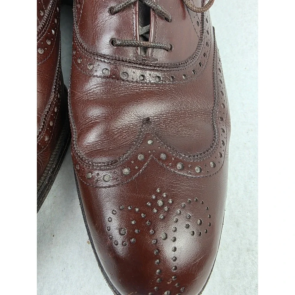 Allen‎ Edmonds Chester Burgundy Wingtip Oxford Dress Shoes Men's Size 9.5 B